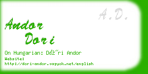 andor dori business card